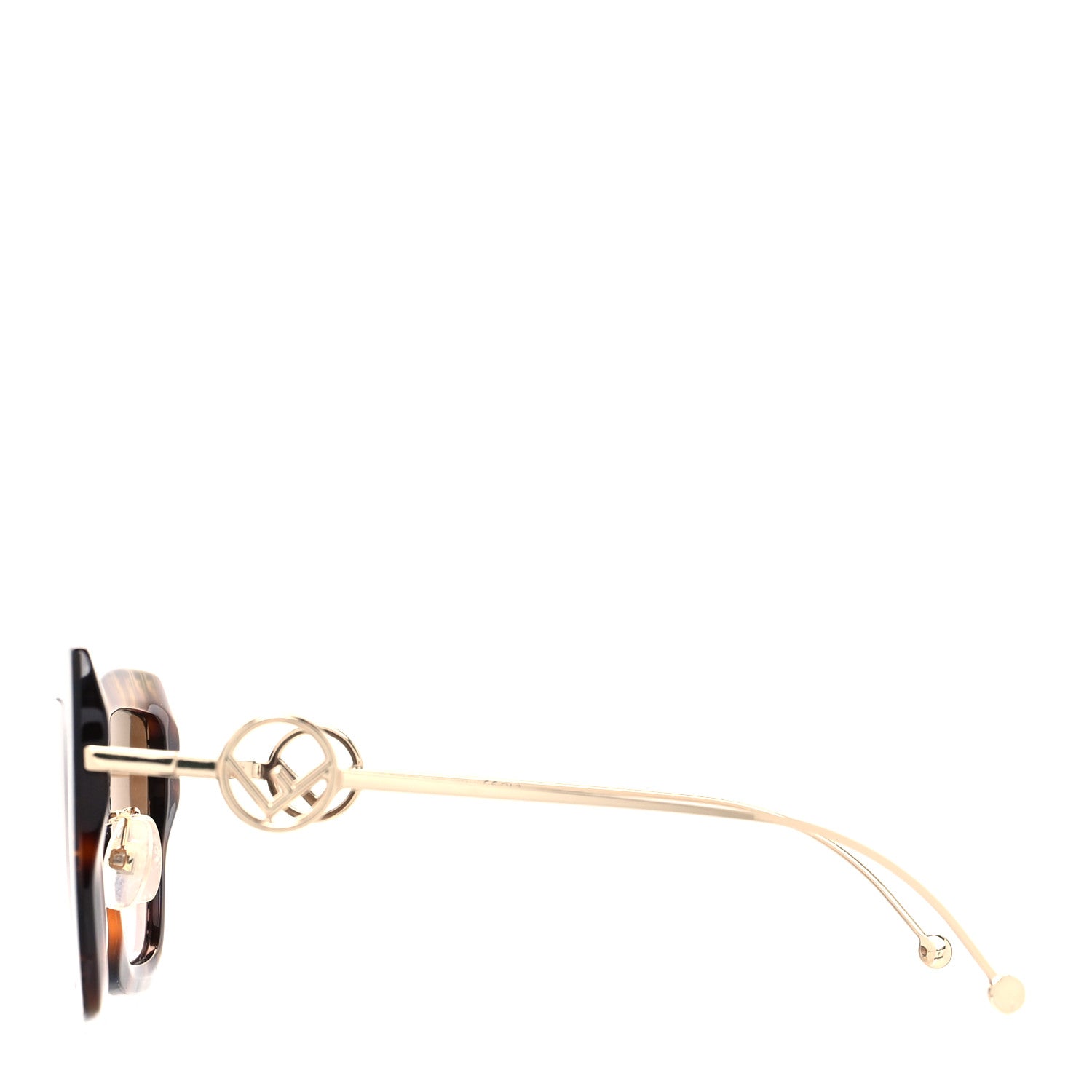 Fendi Acetate Metal F is Fendi FF Square Cat Eye Sunglasses FF 0424/F/S Havana 3 of 7