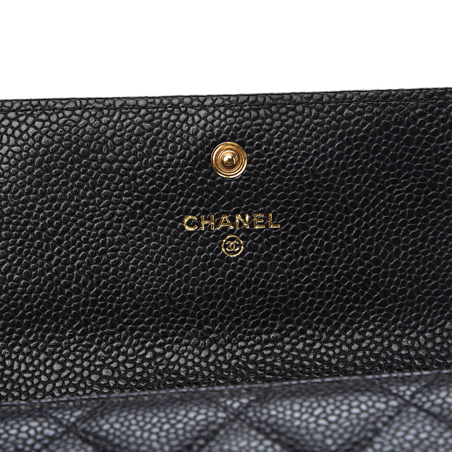 Chanel Caviar Quilted Large Gusset Flap Wallet Black 6 of 9
