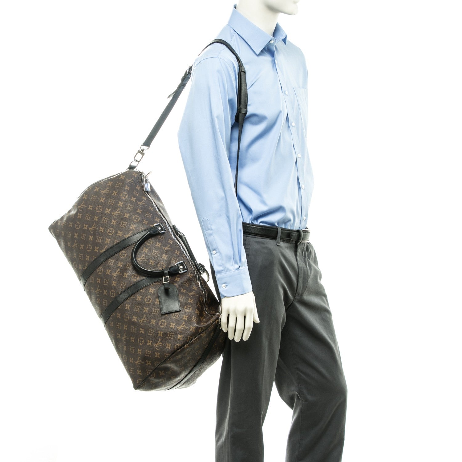 Louis Vuitton Monogram Macassar Keepall Bandouliere 55 2 of 9