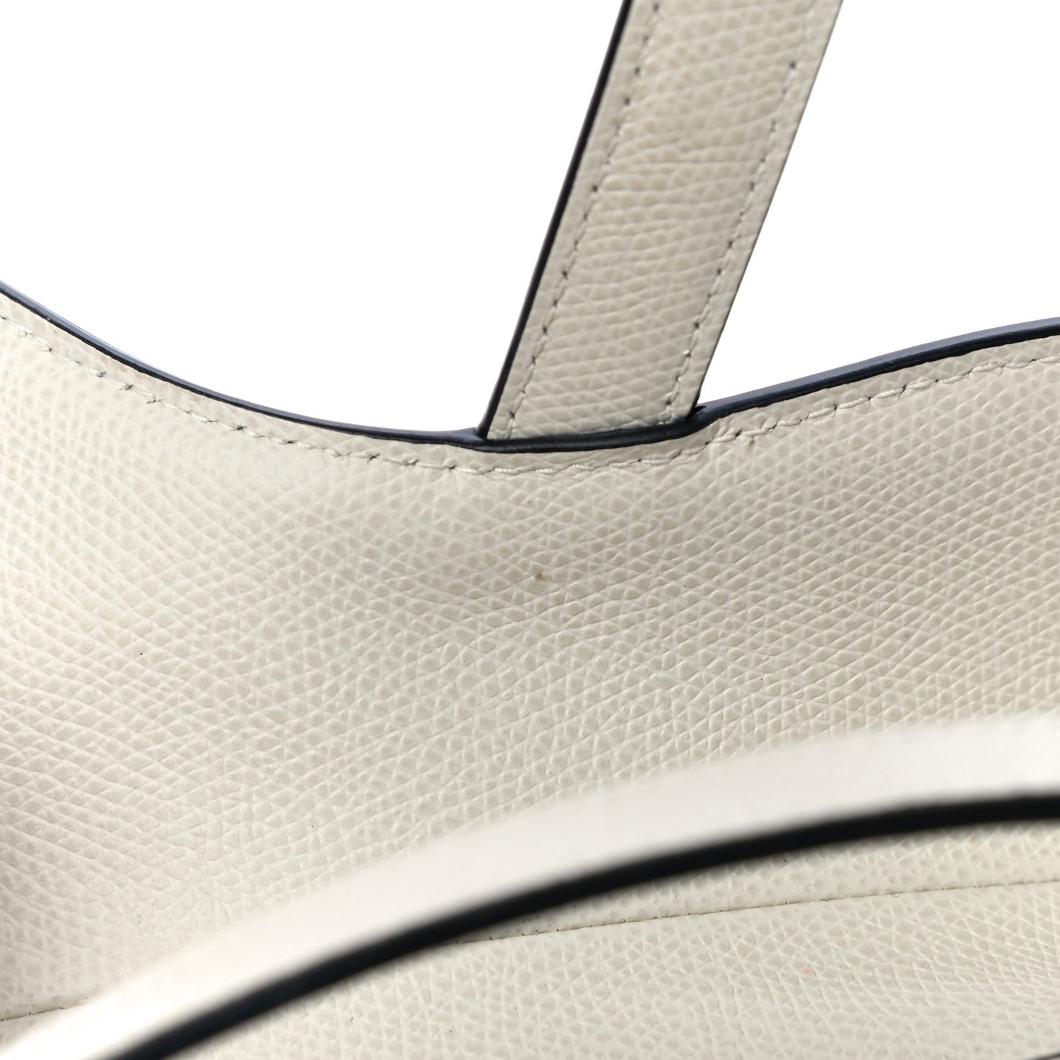 Christian Dior Grained Calfskin Saddle Bag White 14 of 16