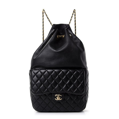 Chanel Lambskin Quilted Large In Seoul Backpack Navy 1 of 9