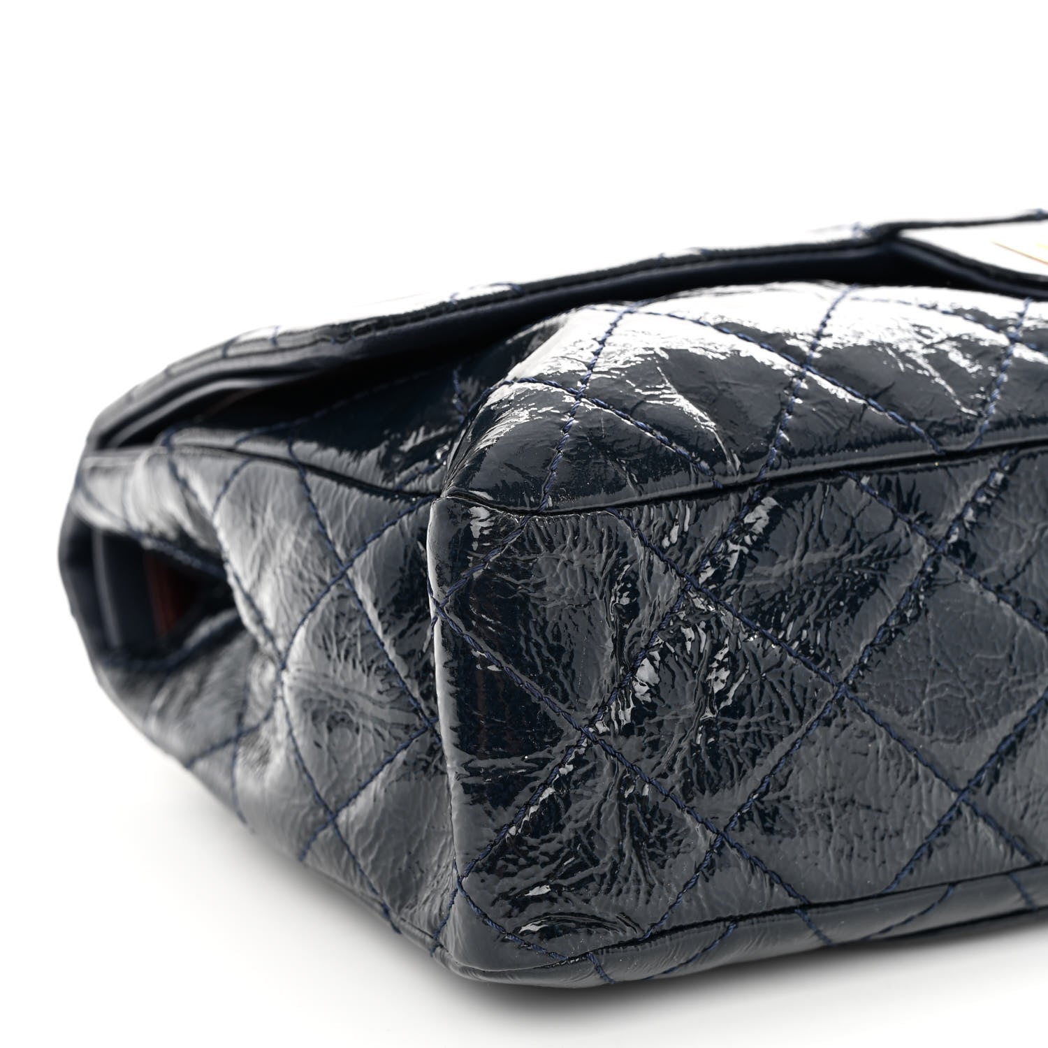 Chanel Distressed Patent Quilted 2.55 Reissue 226 Flap Navy 9 of 10