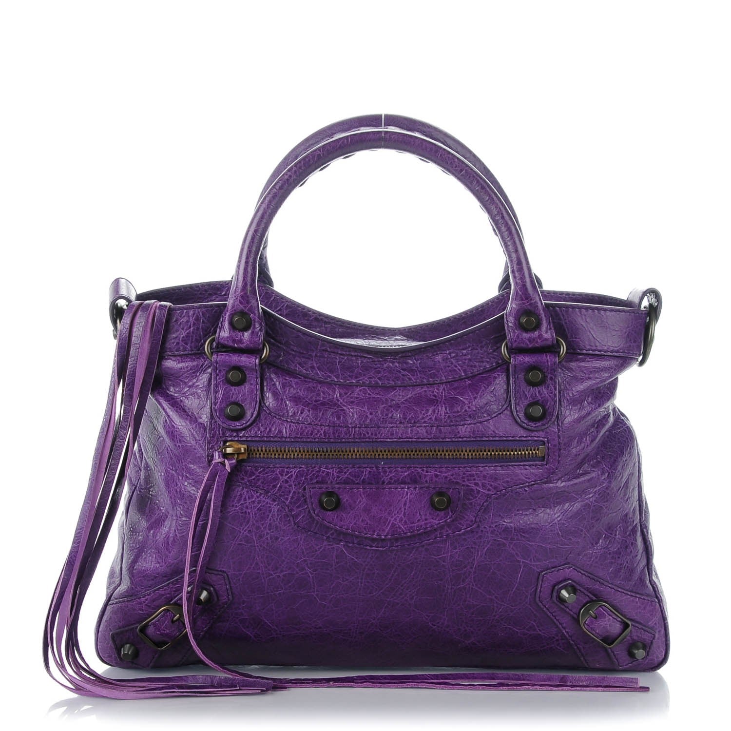 Balenciaga Agneau Classic Hardware Town Dark Violet 1 of 7