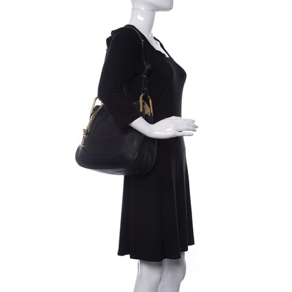 Chloe Grained Calfskin Small Hayley Hobo Black 2 of 8
