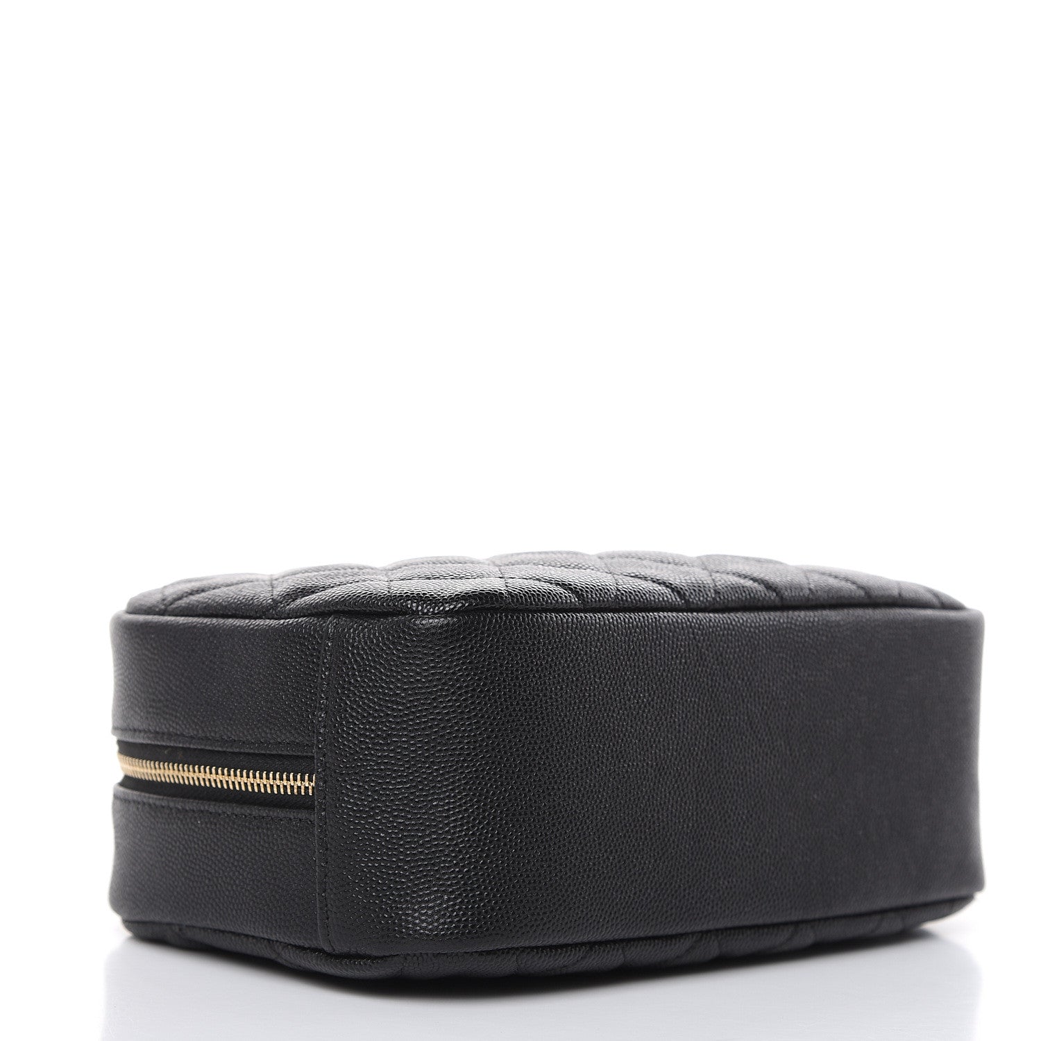 Chanel Caviar Quilted Curvy Pouch Cosmetic Case Black 4 of 10
