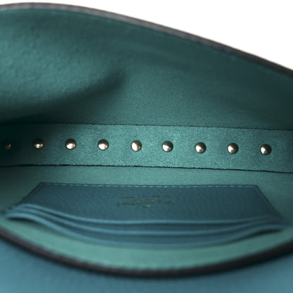 Valentino Garavani Grainy Calfskin Rockstud Crossbody Pouch Ultra Marine Green 5 of 9