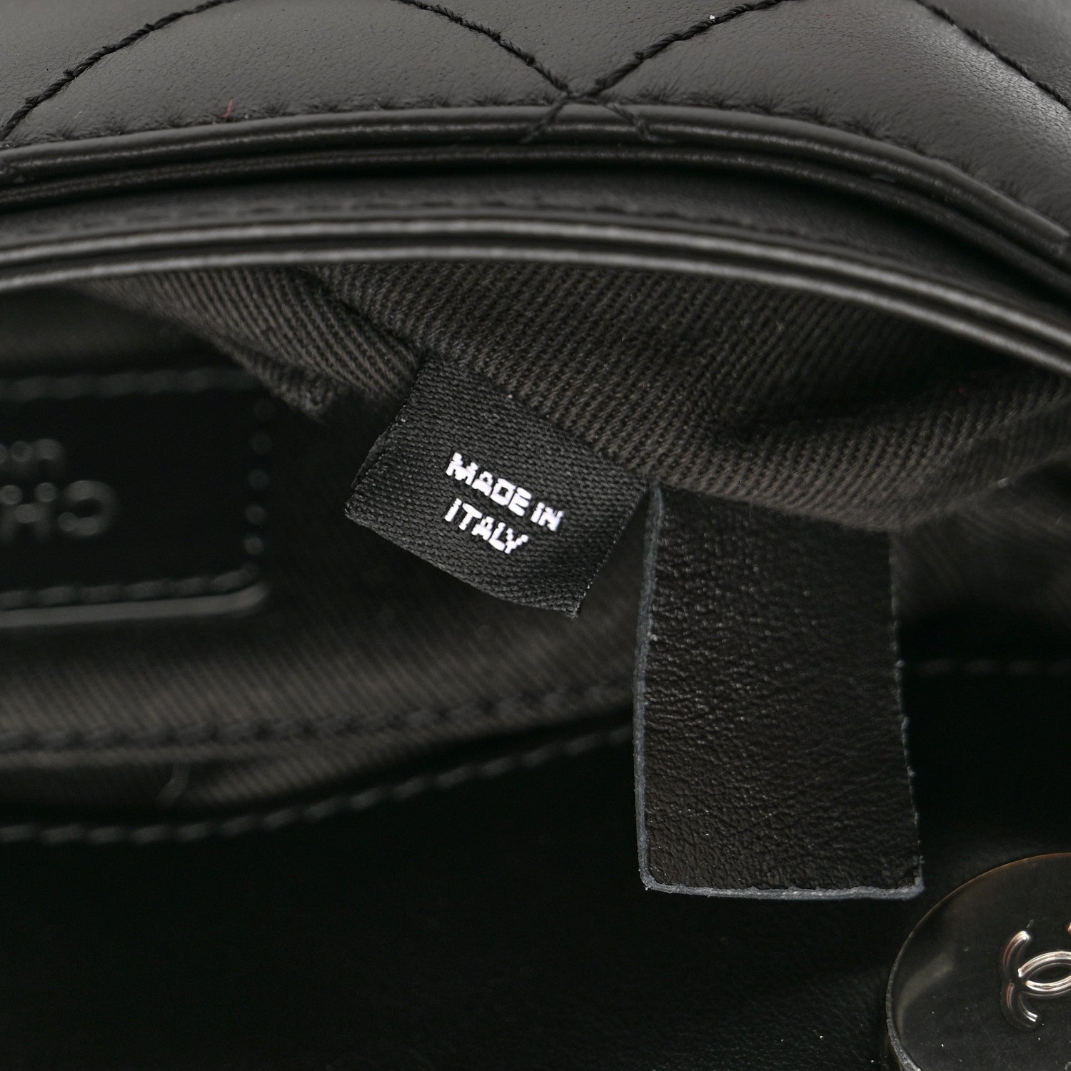 Chanel Calfskin Quilted CC Uniform Flap Belt Bag Black 8 of 11
