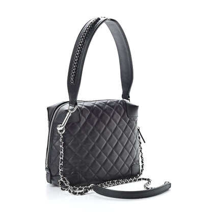 Chanel Lambskin Quilted Messenger Bag Black 3 of 10