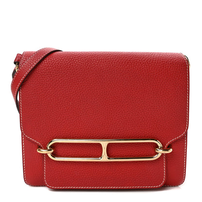 Hermes Taurillon Clemence Sac Roulis 23 Rouge Casaque 1 of 9