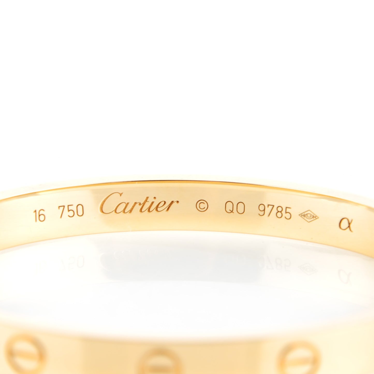 18K Yellow Gold LOVE Bracelet 16