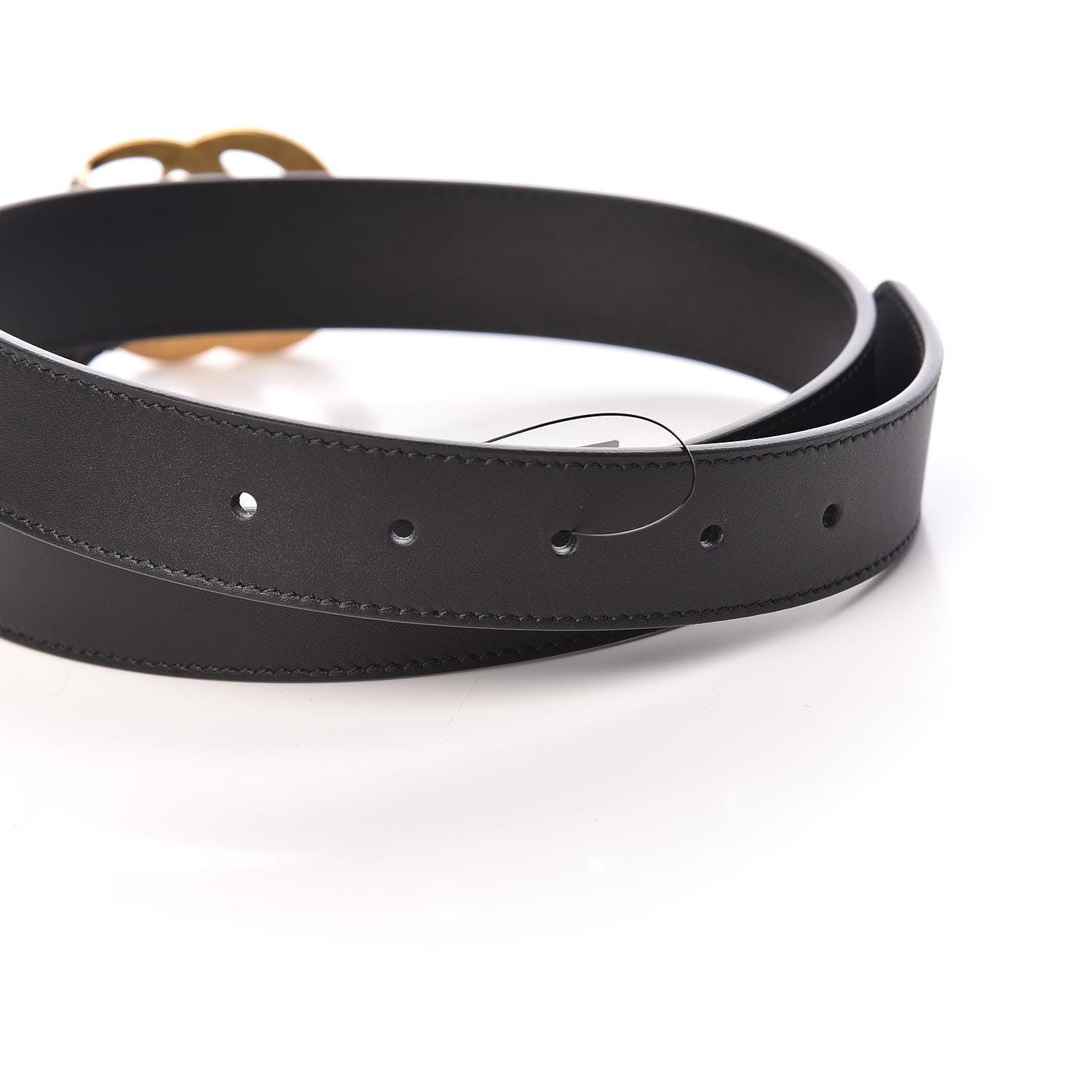 Gucci Calfskin Double G 30mm Belt 80 32 Black 4 of 7
