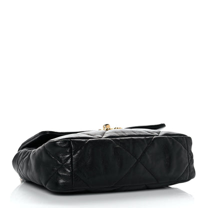 Chanel Shiny Goatskin Quilted Medium Chanel 19 Flap Black 4 of 11