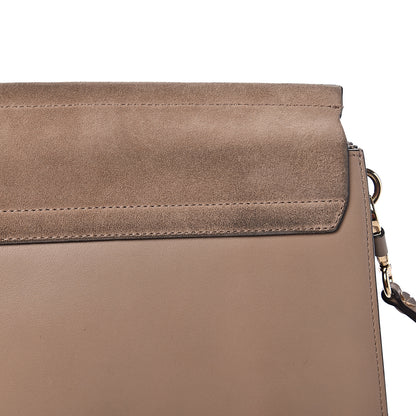 Chloe Calfskin Suede Medium Faye Shoulder Bag Motty Grey 12 of 14