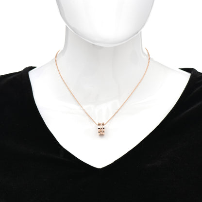 Bulgari 18K Rose Gold Diamond B.Zero1 Legend Pendant Necklace 2 of 5