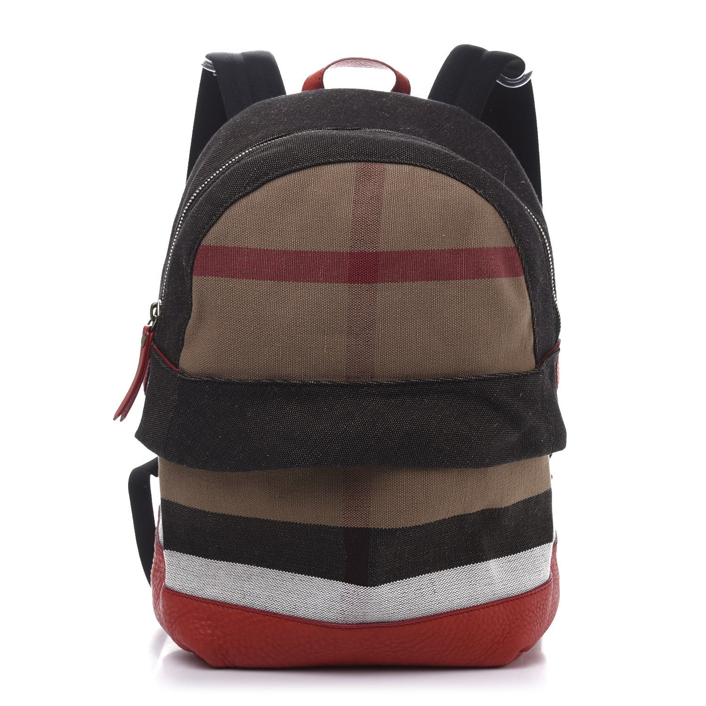Jute Calfskin Mega Check Children's Backpack Red