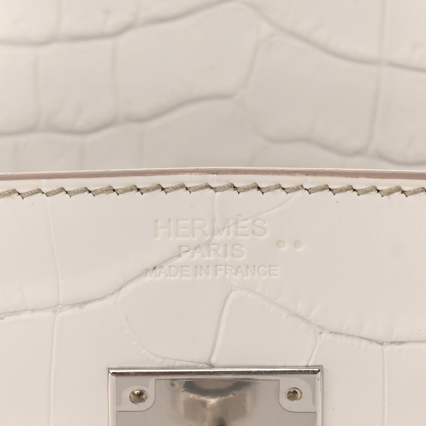 Matte Niloticus Crocodile Himalaya Birkin 30 Blanc