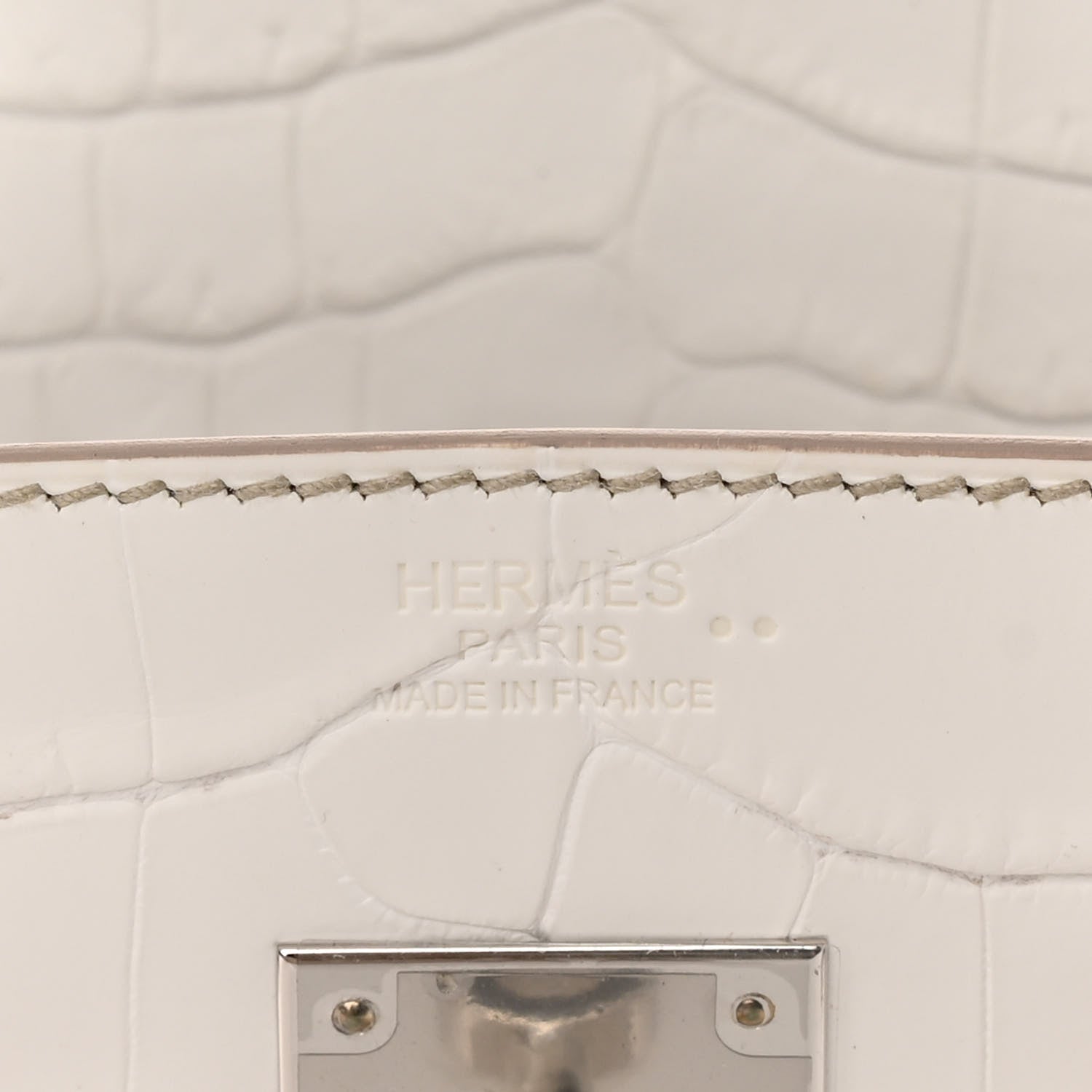 Hermes Matte Niloticus Crocodile Himalaya Birkin 30 Blanc 6 of 12