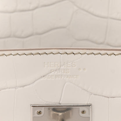 Hermes Matte Niloticus Crocodile Himalaya Birkin 30 Blanc 6 of 12