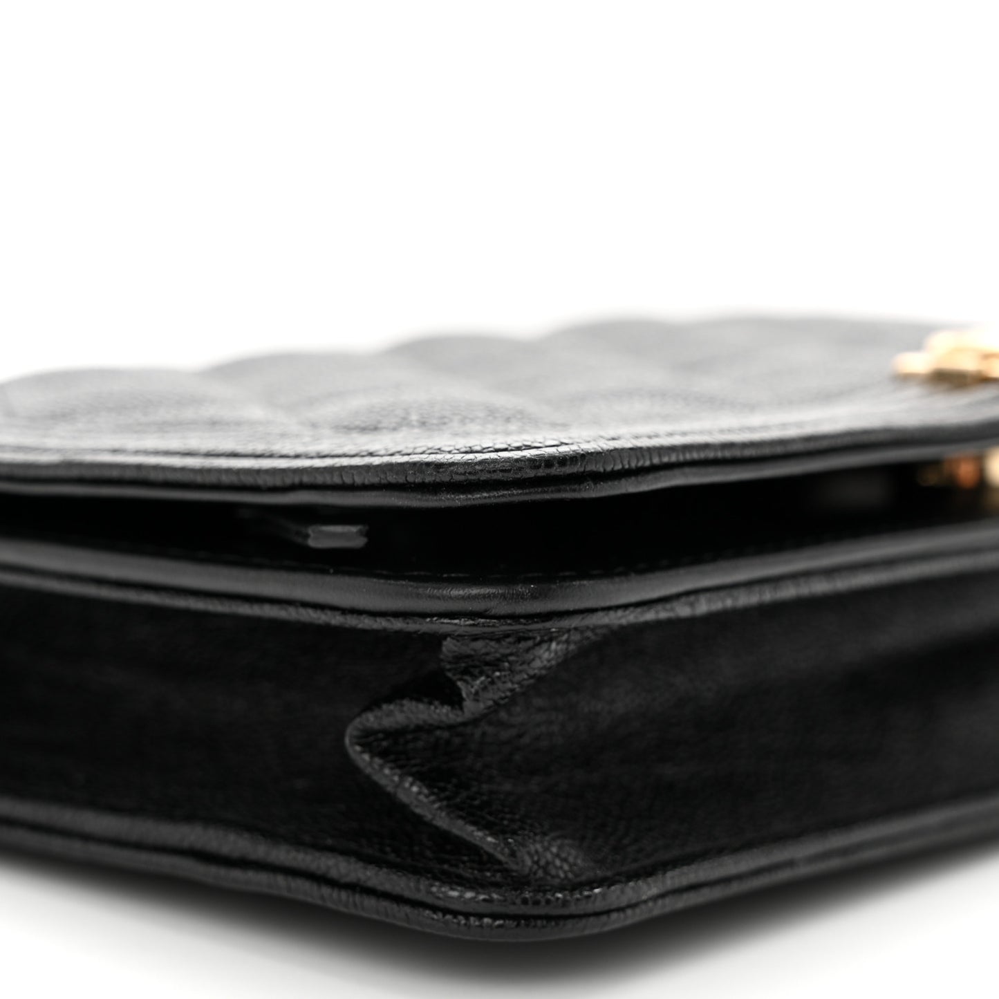 Caviar Quilted Boy Wallet On Chain WOC Black