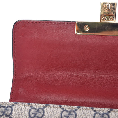 Gucci GG Supreme Monogram Moon Calfskin Small Padlock Shoulder Bag Beige Blue Hibiscus Red Mystic White 8 of 16