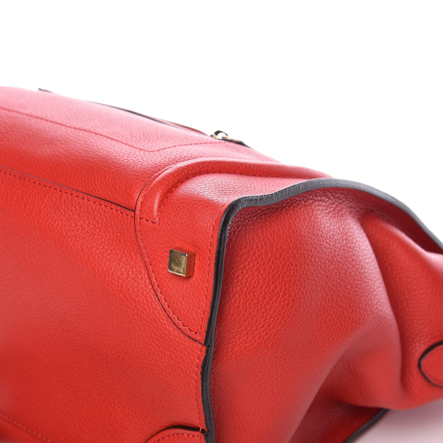 Pebbled Calfskin Mini Luggage Red