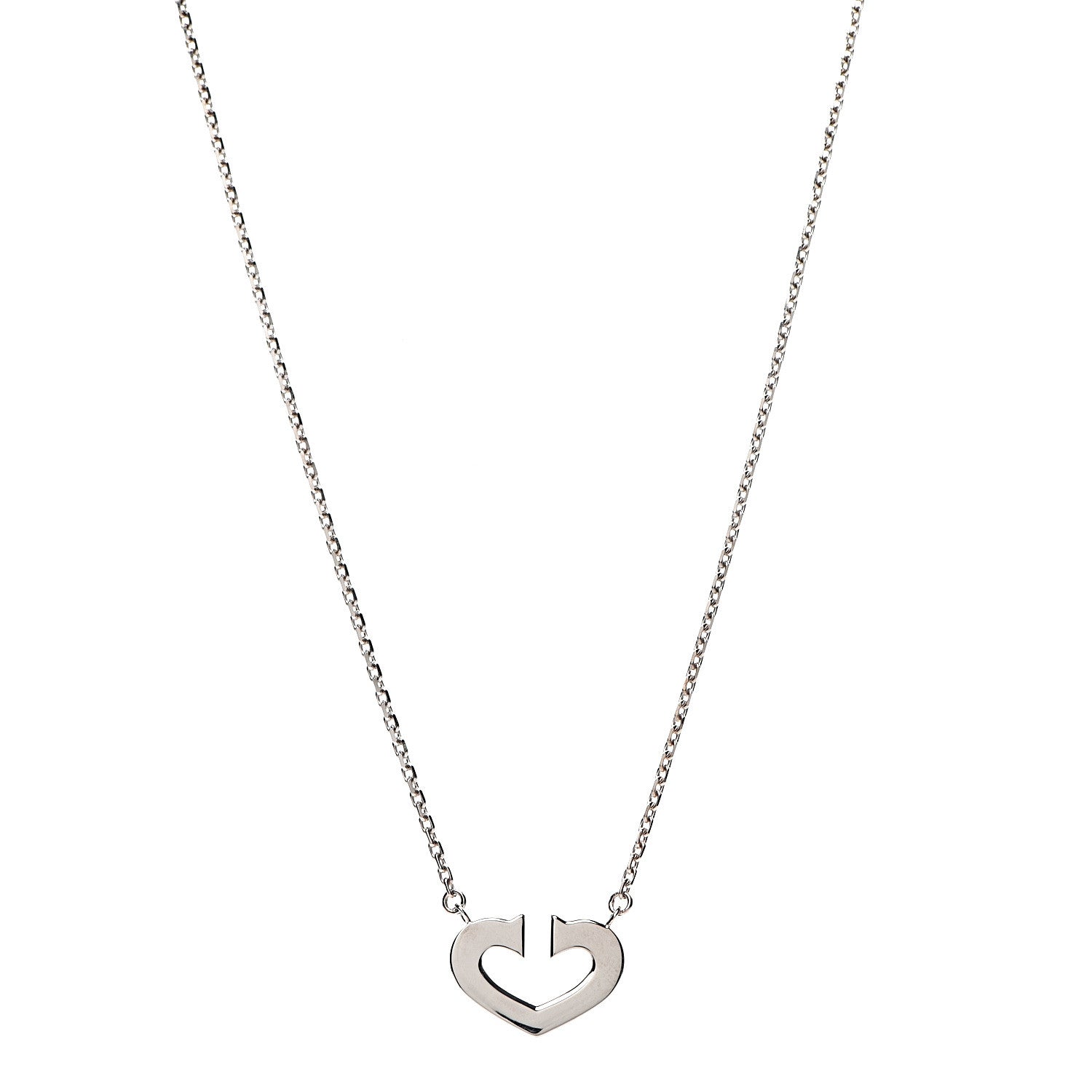 Cartier 18K White Gold Medium Hearts and Symbols Necklace 1 of 6
