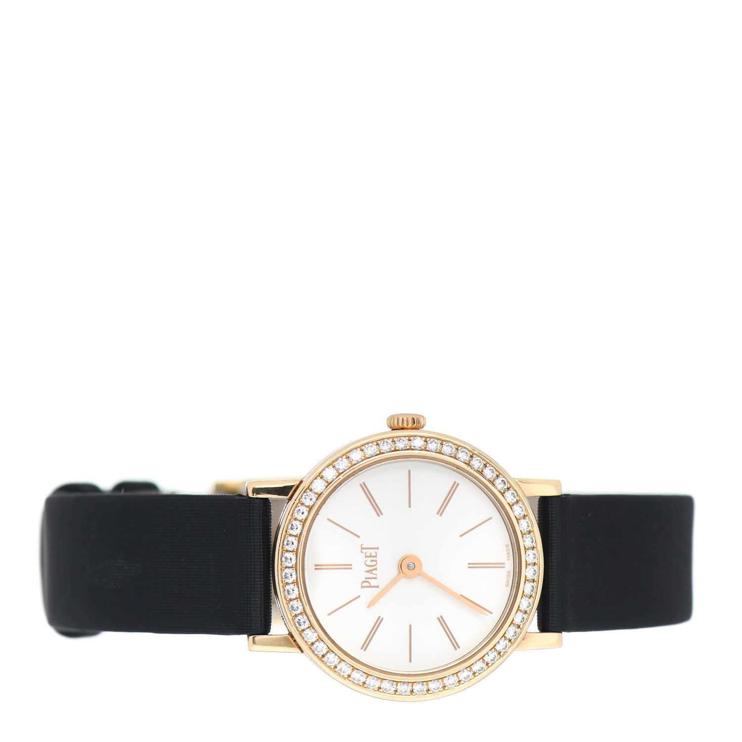 Piaget 18K Yellow Gold Satin Diamond Bezel 24mm Altiplano Quartz Watch 2 of 5