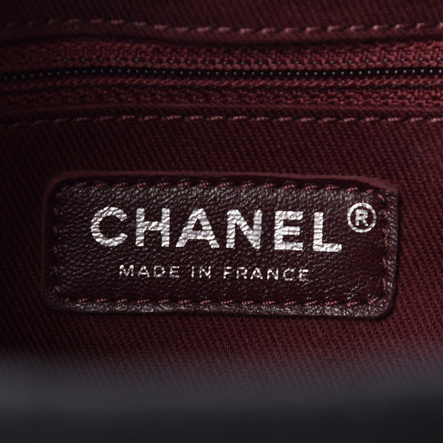 Chanel Canvas Caviar Chevron Shopper Tote Black 8 of 9