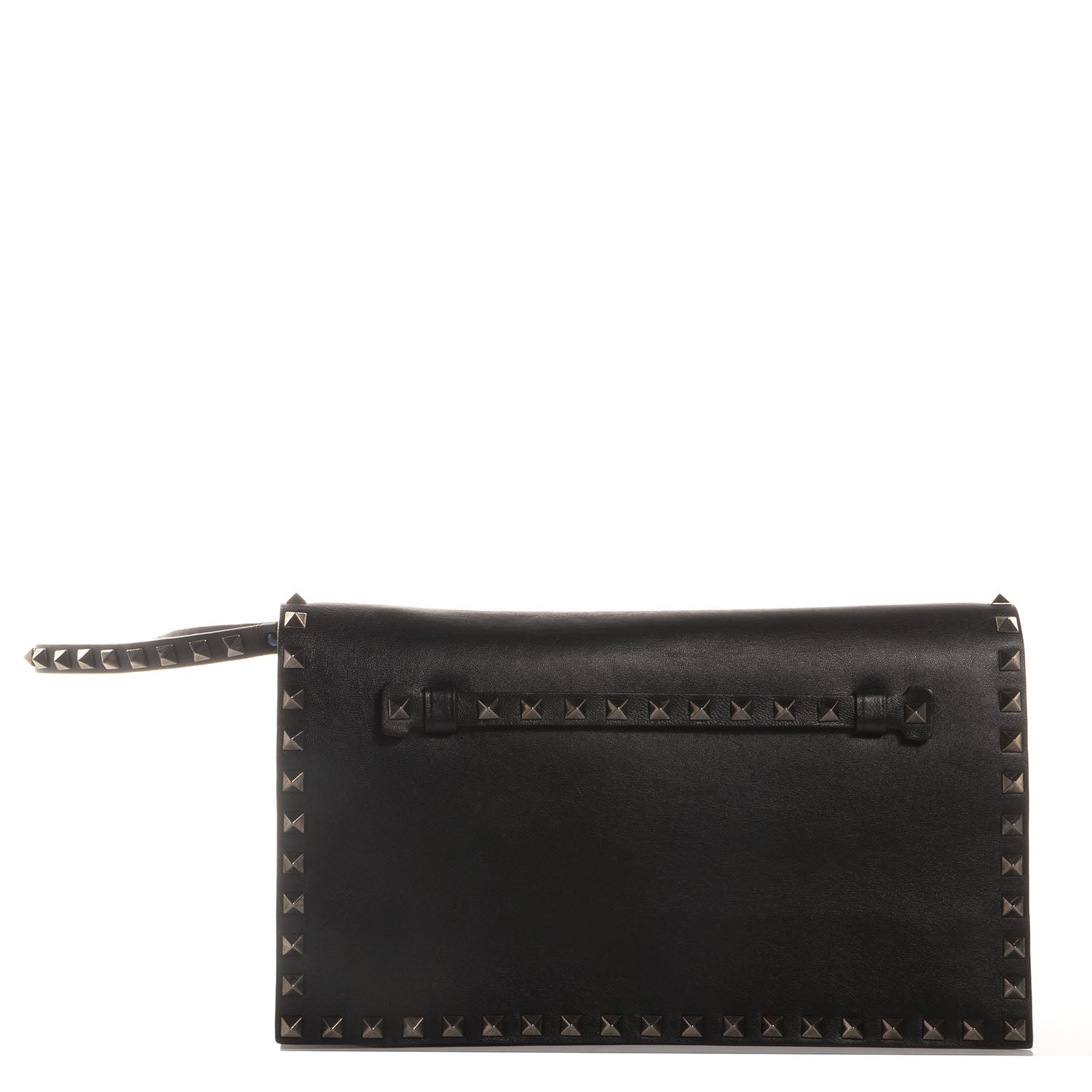 Valentino Garavani Nappa Rockstud Wristlet Clutch Black 1 of 8