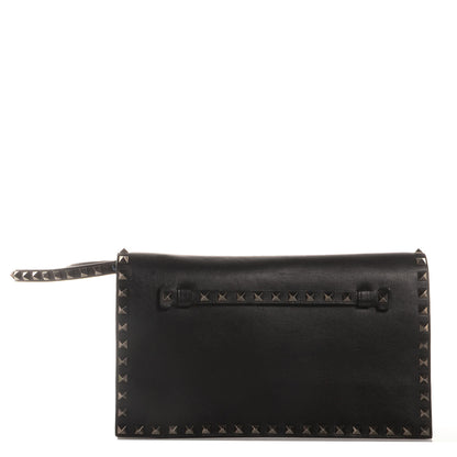 Valentino Garavani Nappa Rockstud Wristlet Clutch Black 1 of 8