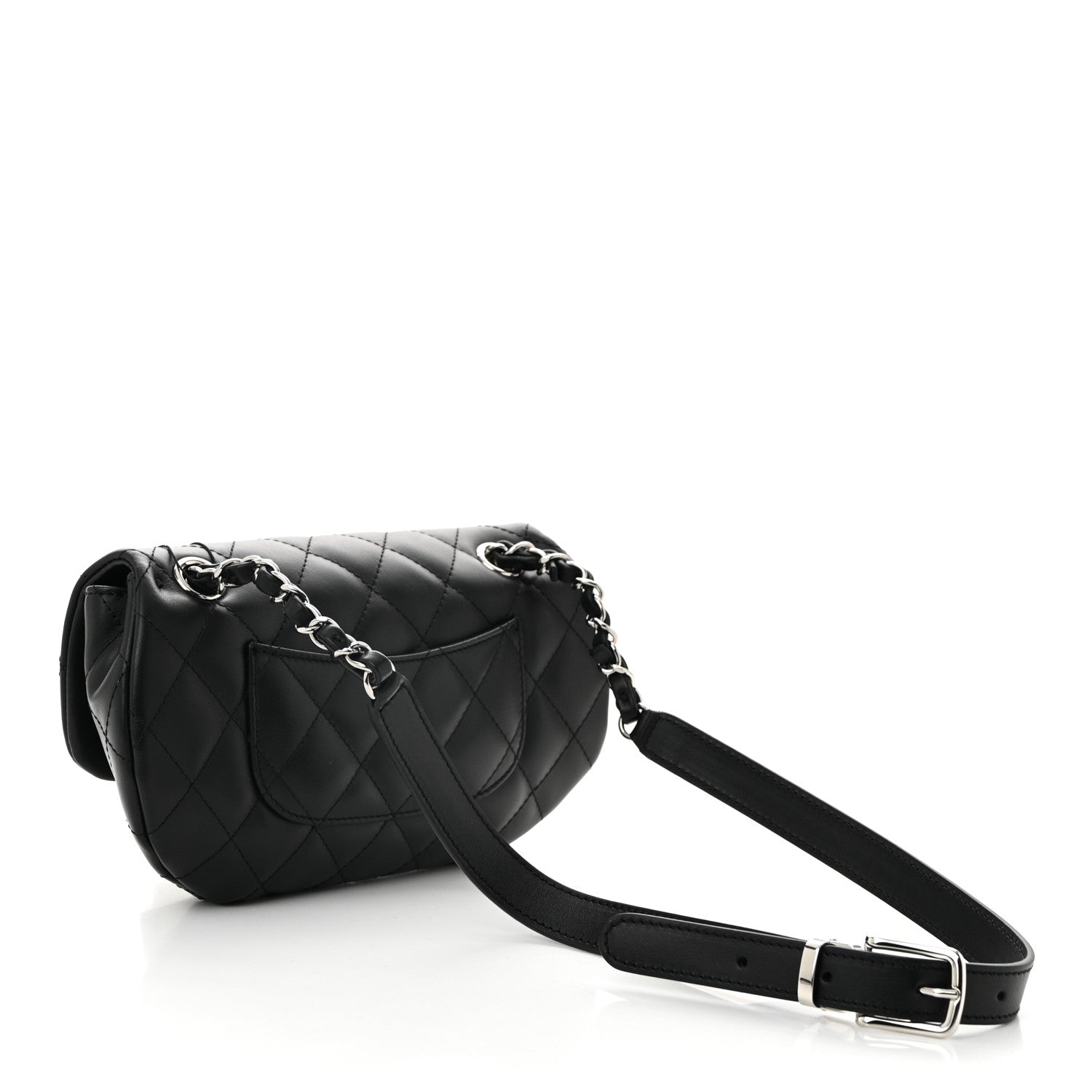 Chanel Calfskin Quilted CC Uniform Flap Belt Bag Black 3 of 12