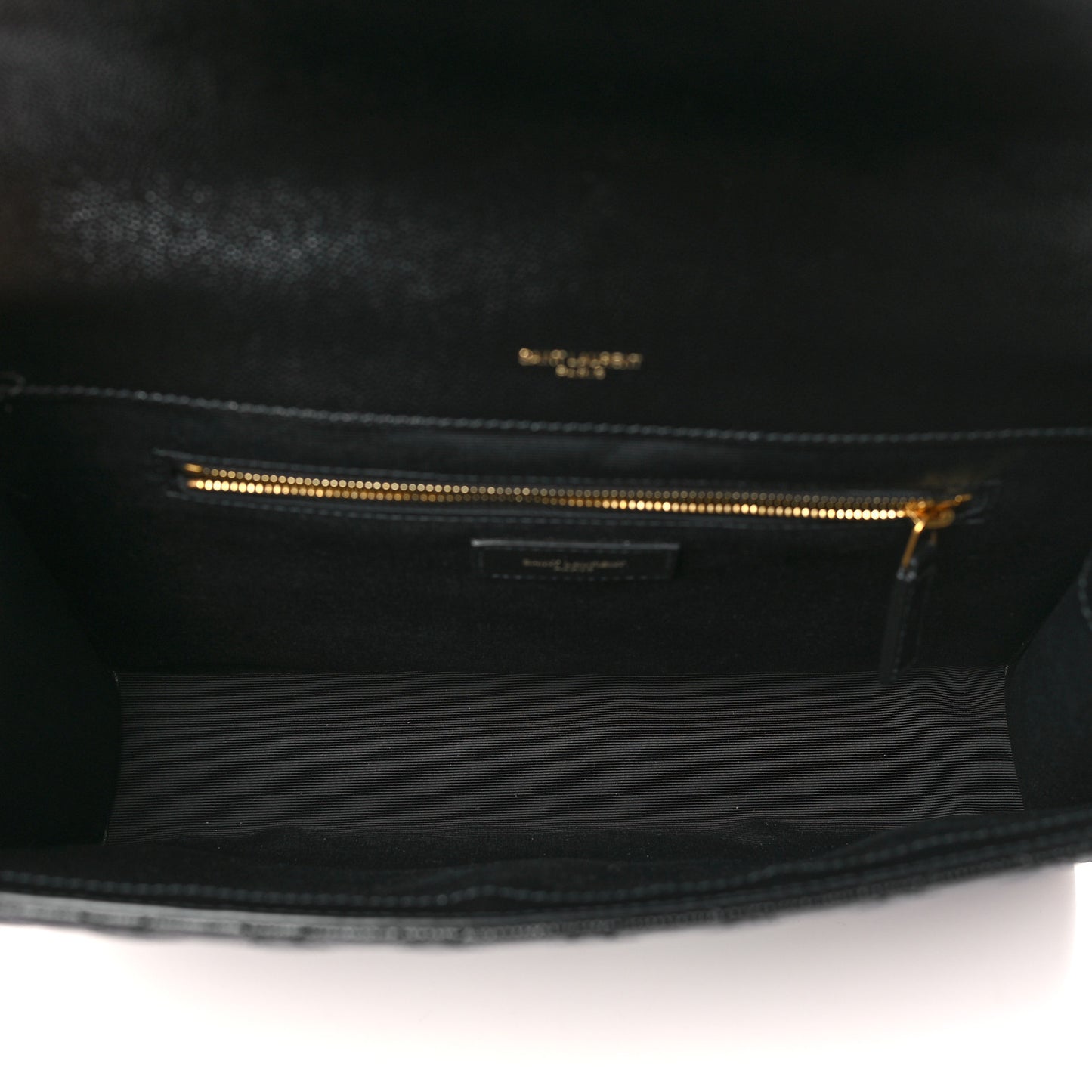 Grain De Poudre Textured Mixed Matelasse Large Triquilt Monogram Satchel Black