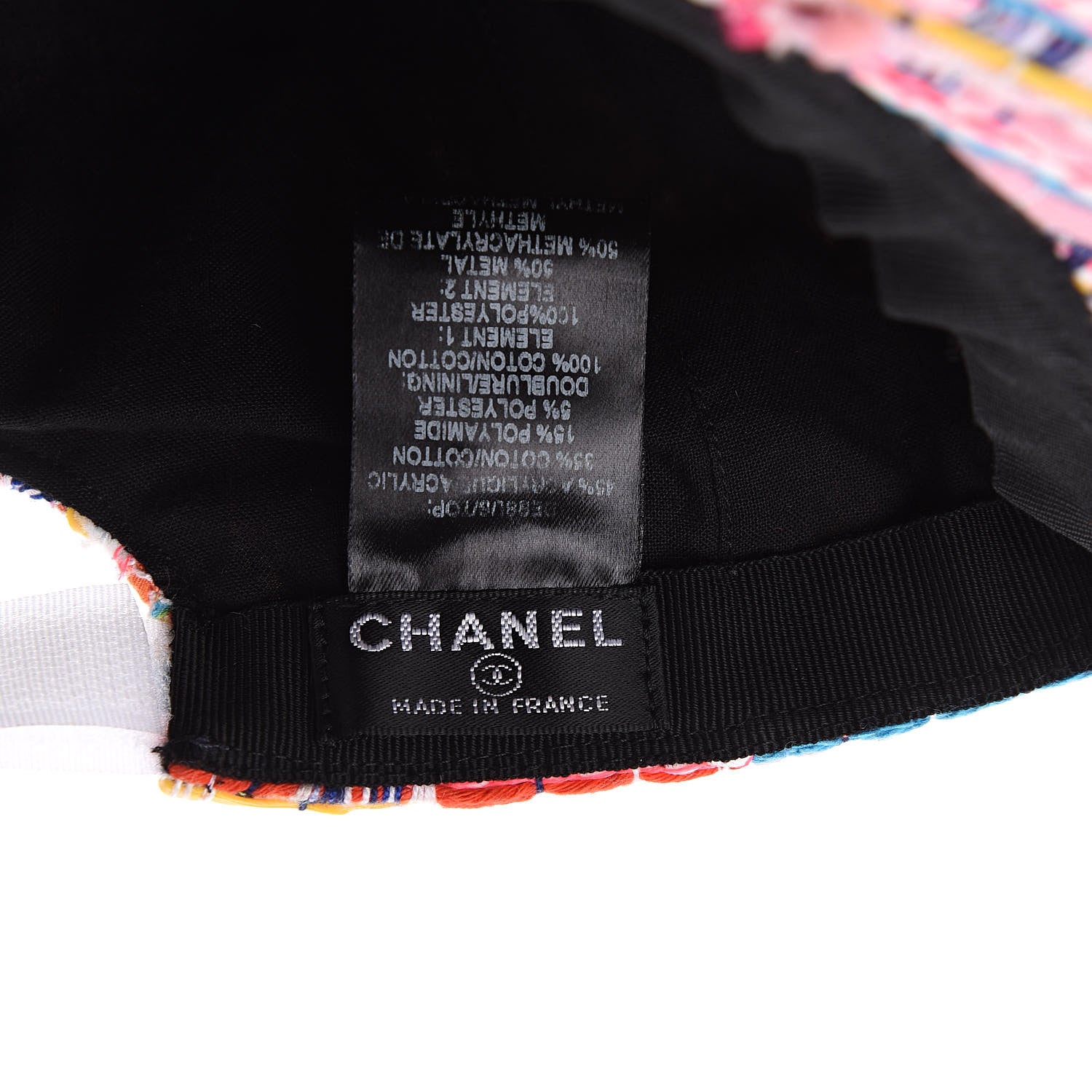 Chanel Tweed Cap Hat Multicolor 5 of 9