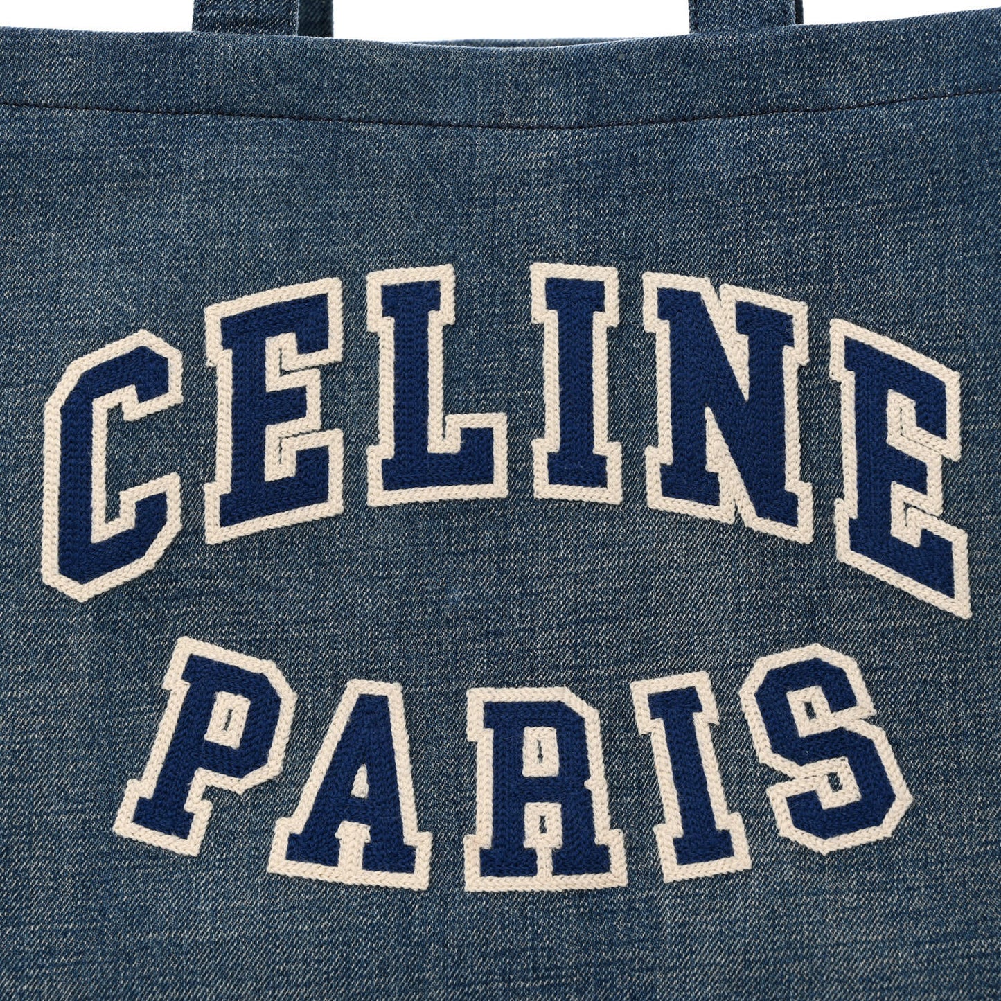 Denim Large Thais Cabas Navy Tan