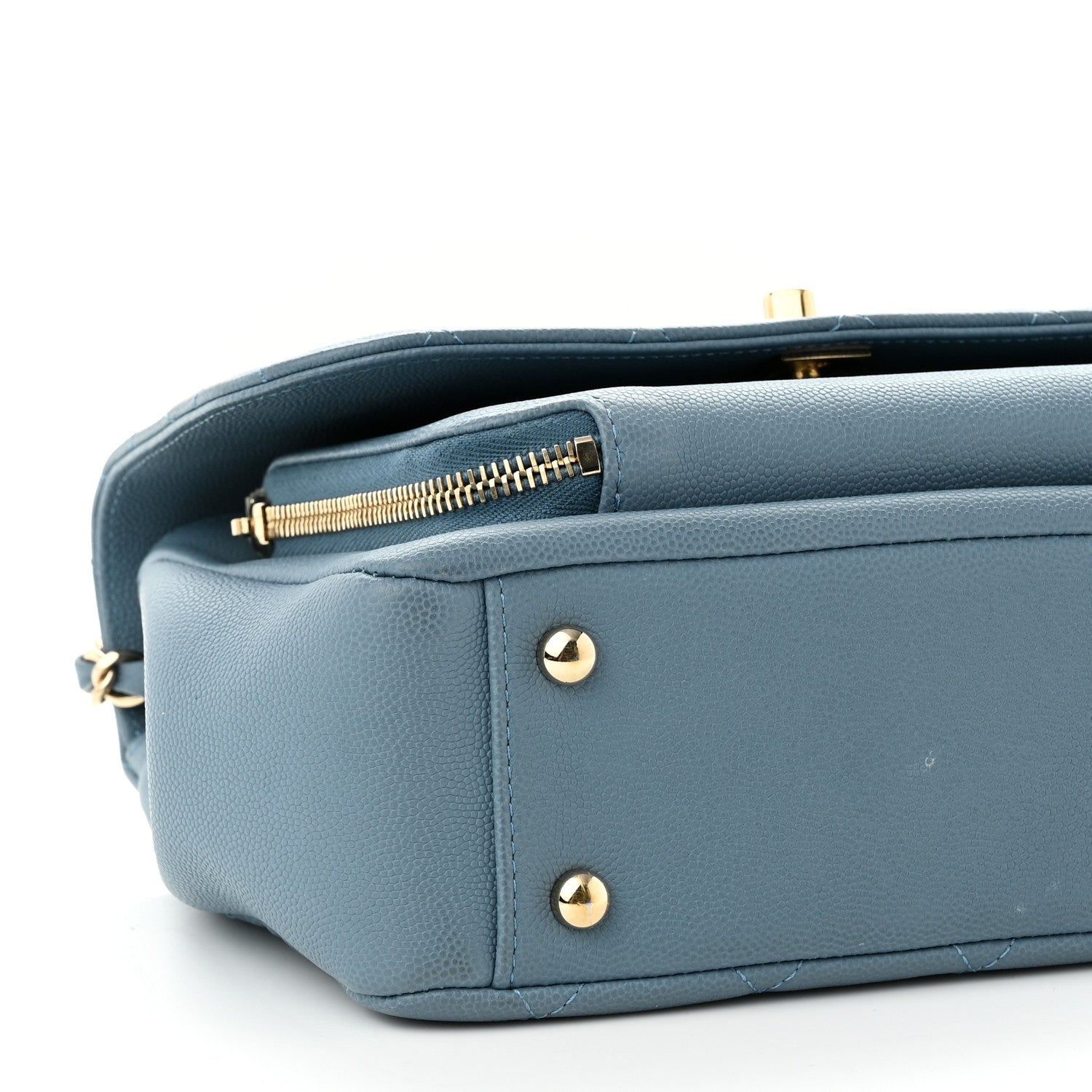 Chanel Caviar Quilted Medium Business Affinity Flap Blue 9 of 11