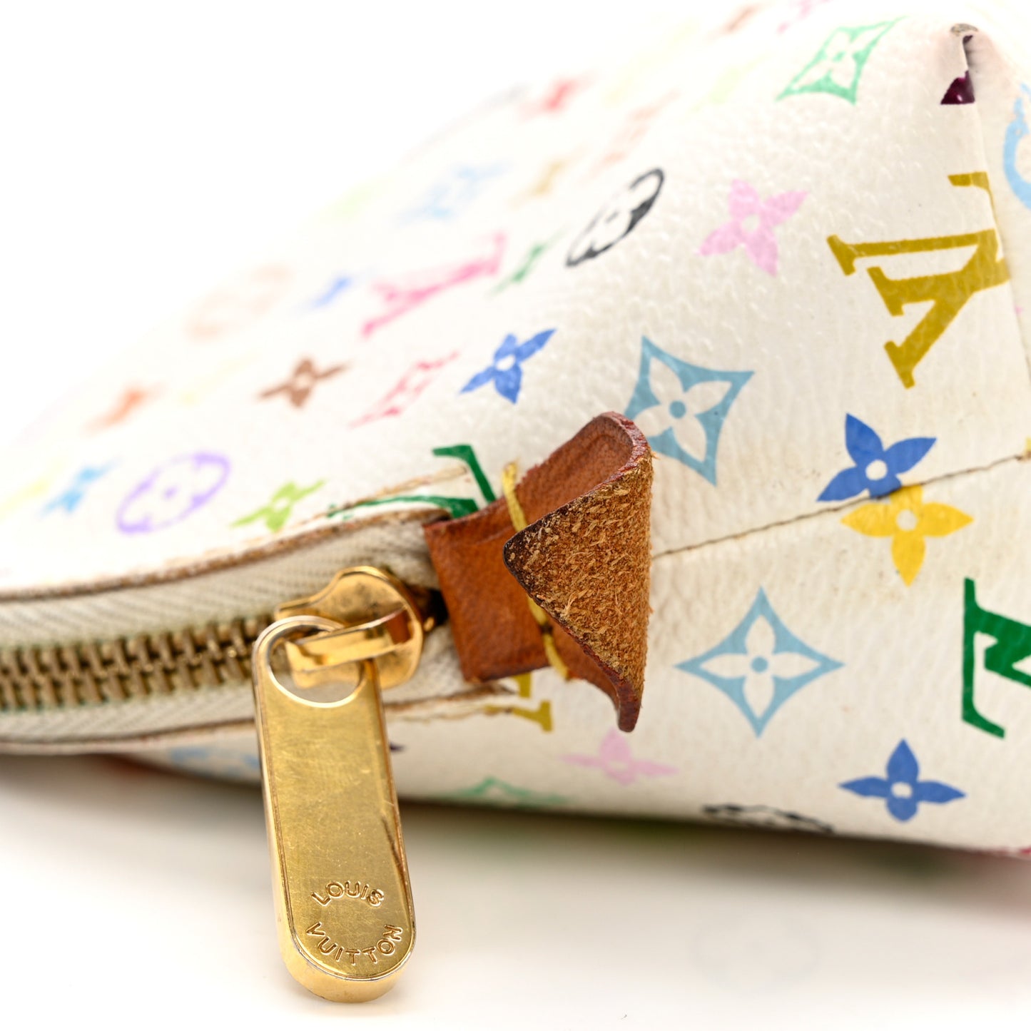 Monogram Multicolor Cosmetic Pouch White Litchi