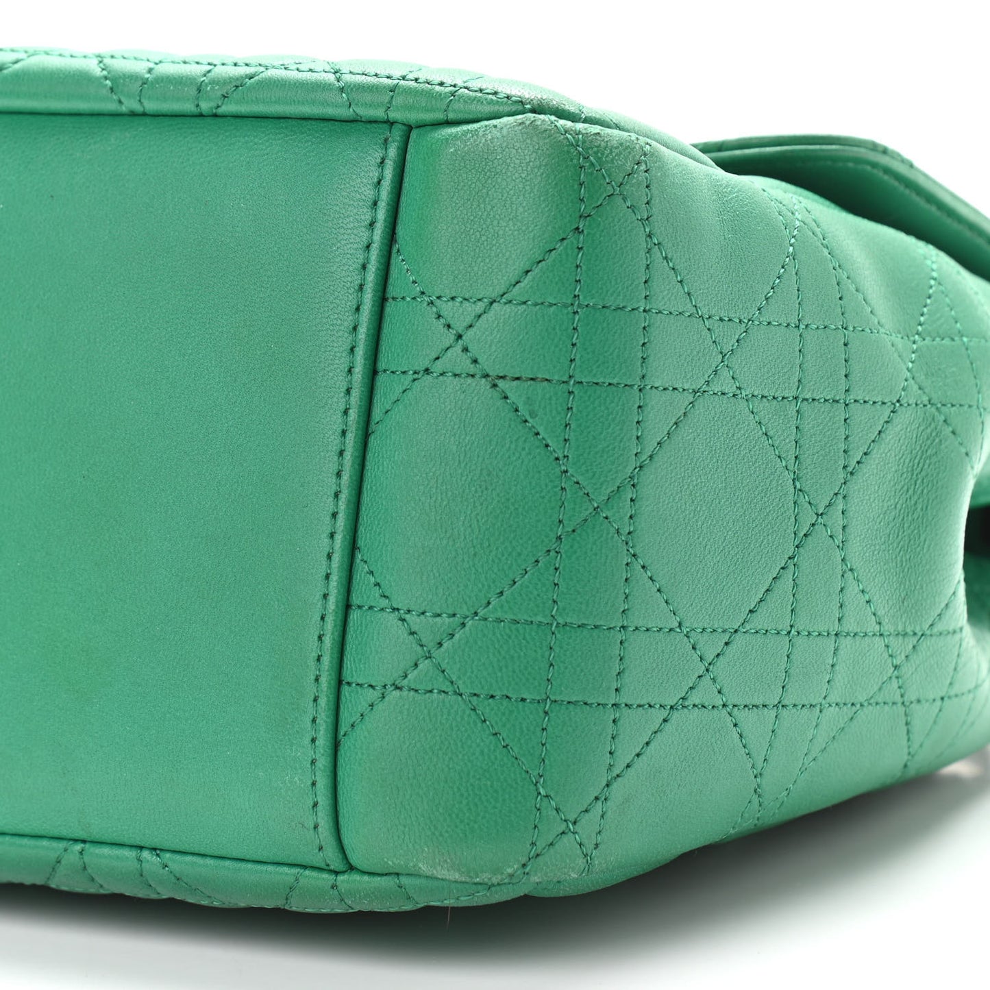Lambskin Cannage Large Miss Dior Flap Green
