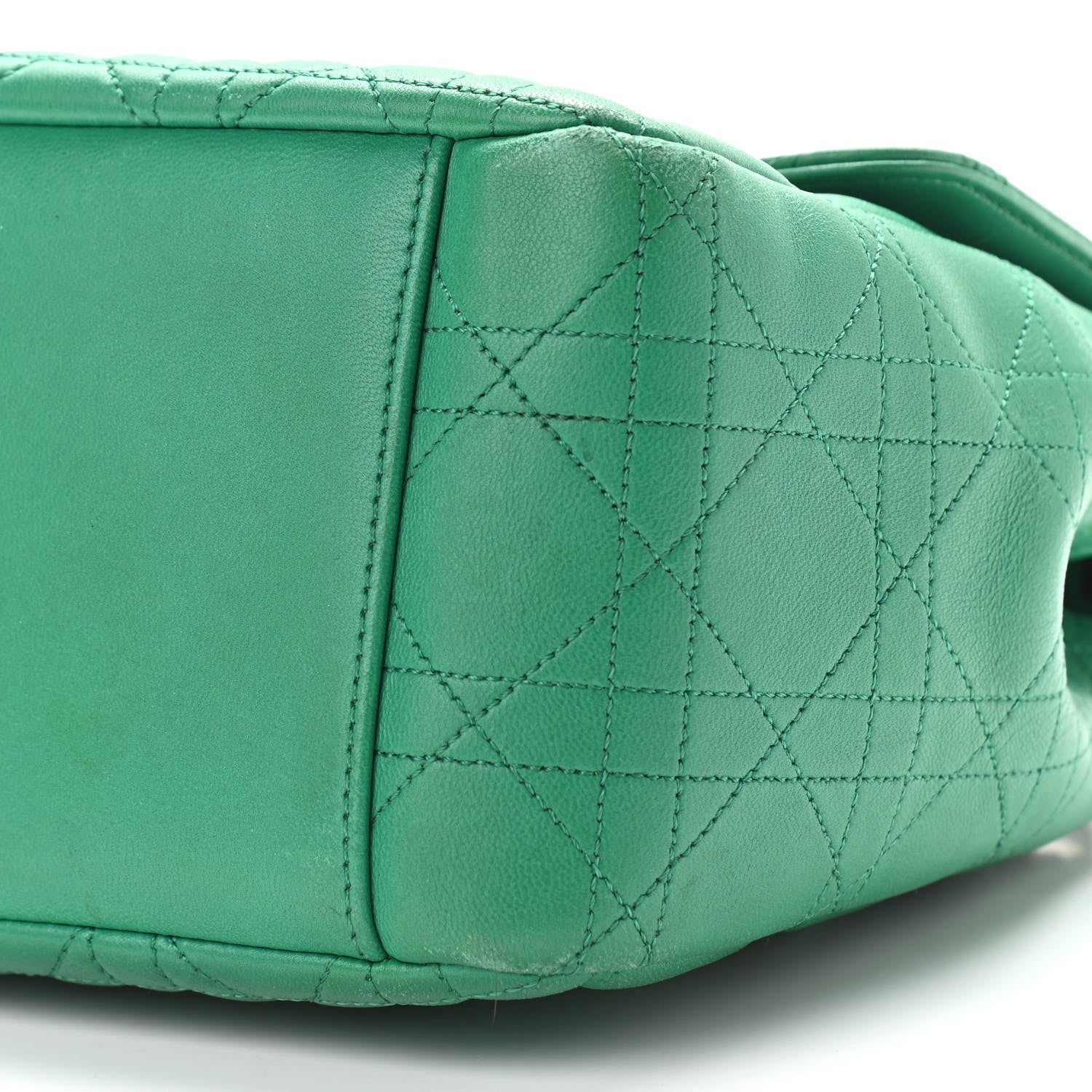 Christian Dior Lambskin Cannage Large Miss Dior Flap Green 10 of 13