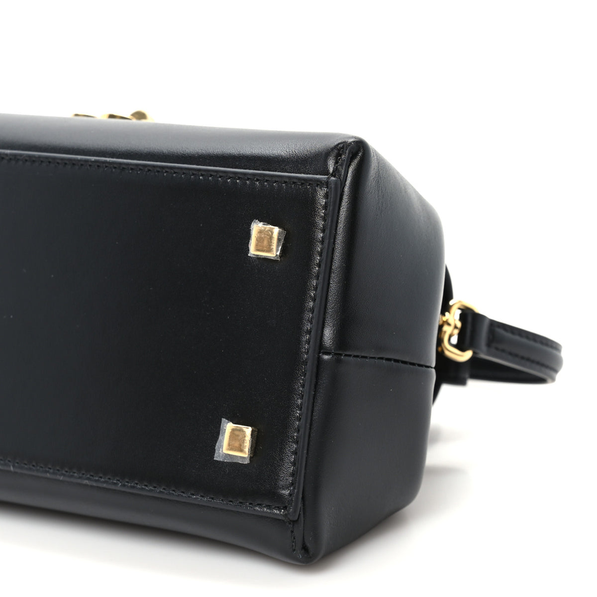 Shiny Calfskin Small Flair Bag Black