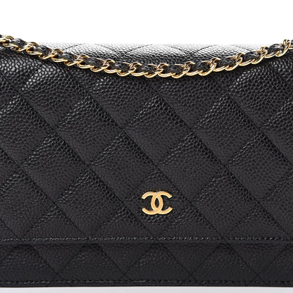 Chanel Caviar Quilted Wallet On Chain WOC Black 8 of 11