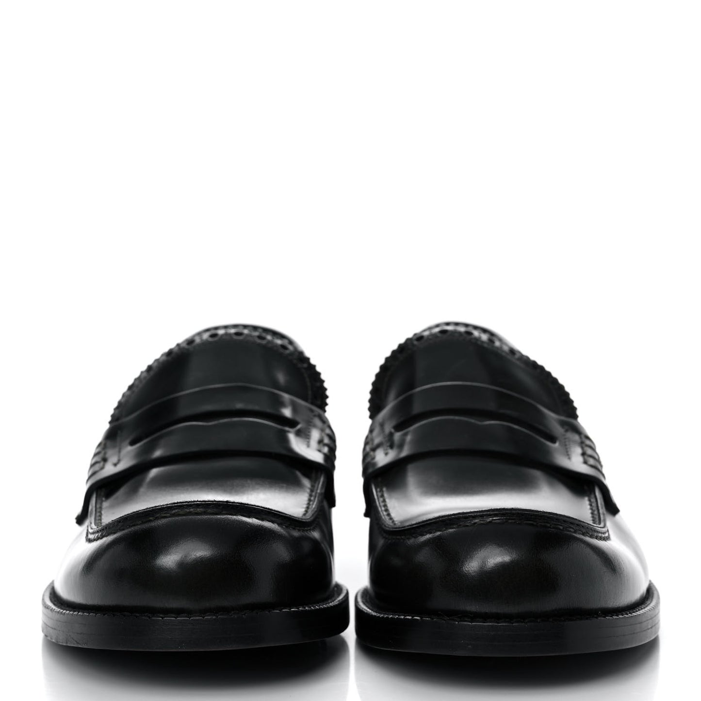 Calfskin Rockstud Loafers 40 Black