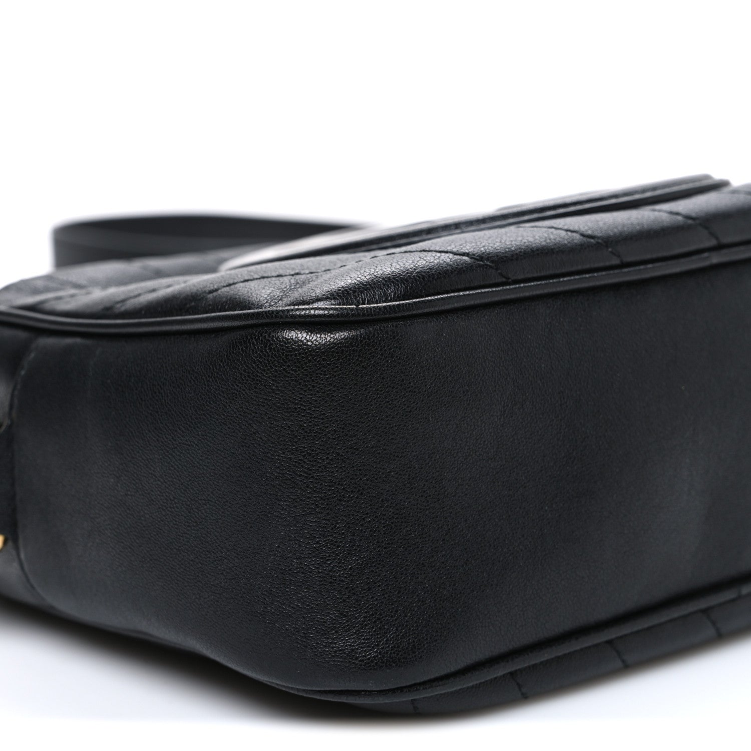 Gucci Sakai Be Green Calfskin Diagonal Stitched Small Blondie Shoulder Bag Black 9 of 10