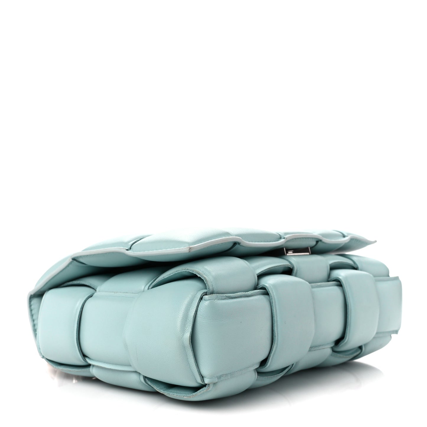 Lambskin Maxi Intreccio Padded Chain Cassette Crossbody Bag Spearmint