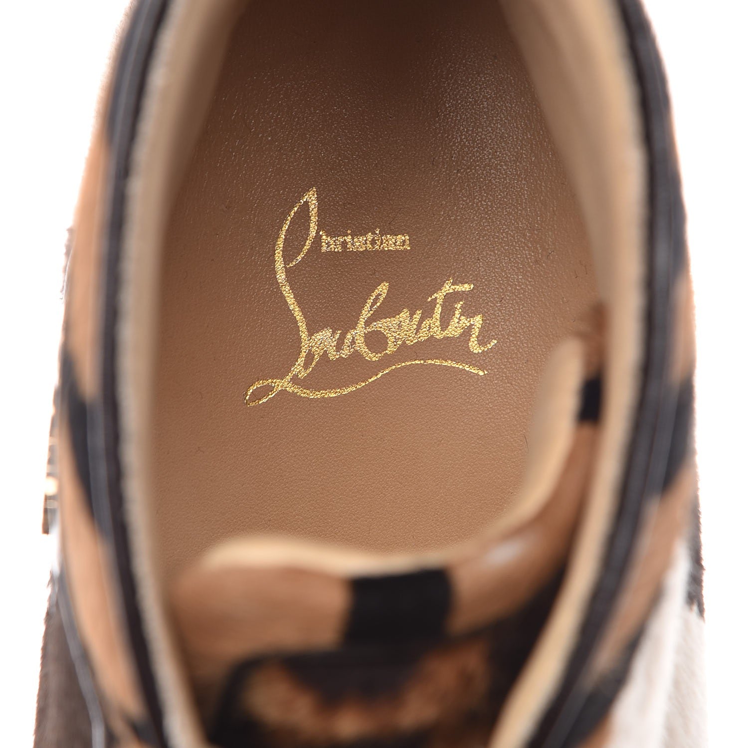 Christian Louboutin Calf Hair Animal Print Rantus Orlato Flat Sneakers 38.5 Multicolor 9 of 12
