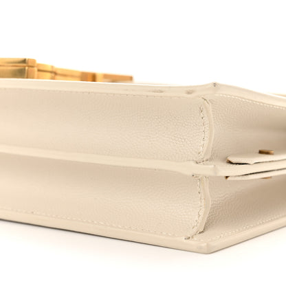 Saint Laurent Calfskin Monogram Cassandra Clasp Bag Porcellana 10 of 14