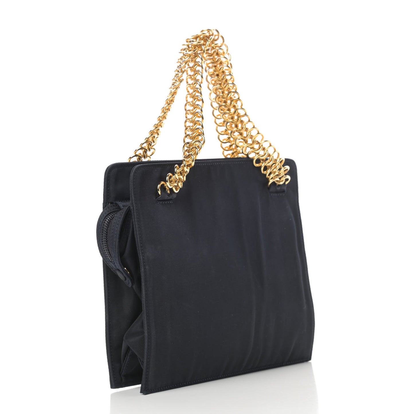 Tessuto Nylon Chain Bag Black