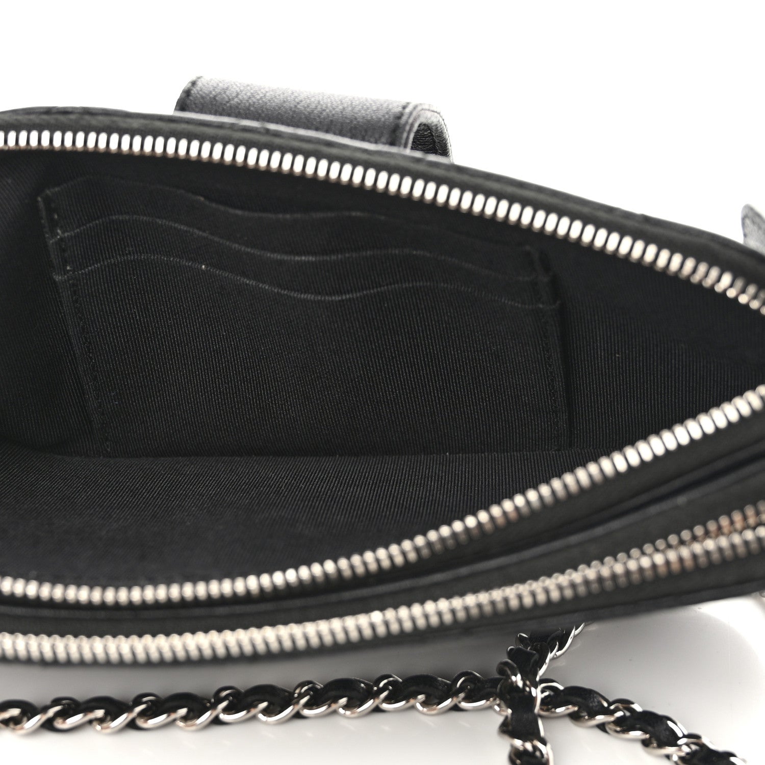 Chanel Lambskin Quilted CC Box Clutch With Chain Black 7 of 17