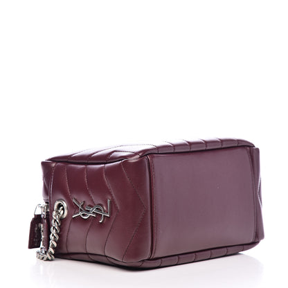 Saint Laurent Calfskin Y Quilted Monogram Small Loulou Bowling Bag Rouge Legion 4 of 9