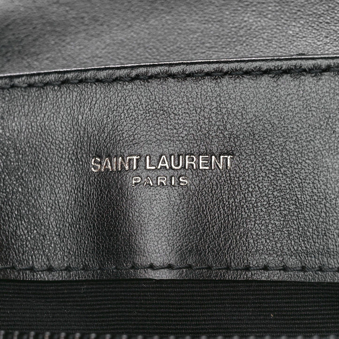 Calfskin Y Quilted Monogram Monochrome Small Loulou Chain Satchel Black