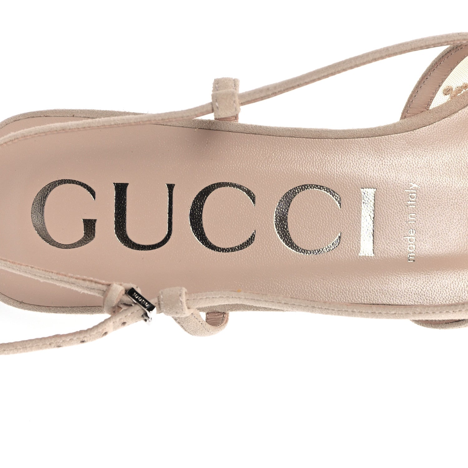 Gucci Suede Mesh Crystal GG Monogram Slingback Ballet Flats 40 Light Powder Skin Rose 8 of 9